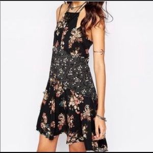 Free People Crescent Floral Print Slip Dress